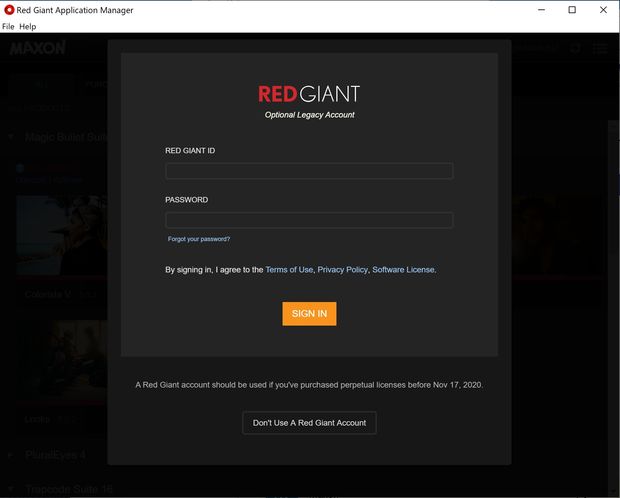 Red Giant製品のライセンス認証方法変更について Vook(ヴック)