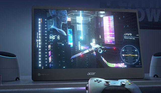 モニターでも裸眼による3D立体視を実現、15.6インチ4KモニターAcer