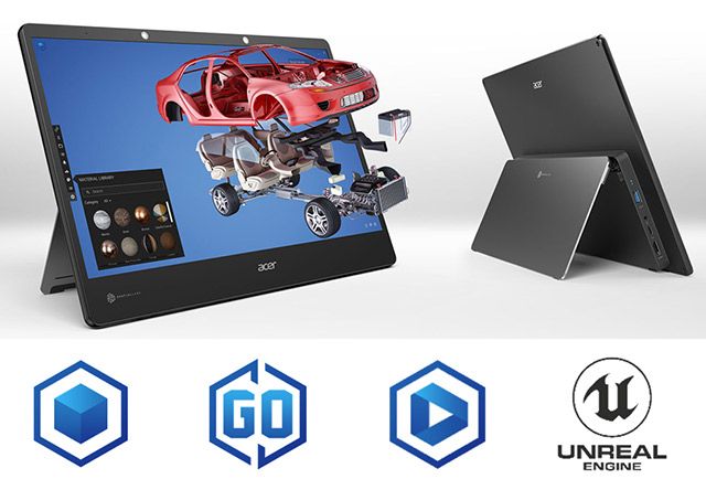 モニターでも裸眼による3D立体視を実現、15.6インチ4KモニターAcer