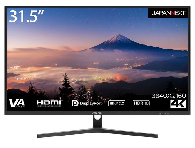 JAPANNEXTがHDR対応の31.5インチ4K液晶モニター JN-V315UHDRを11月4日